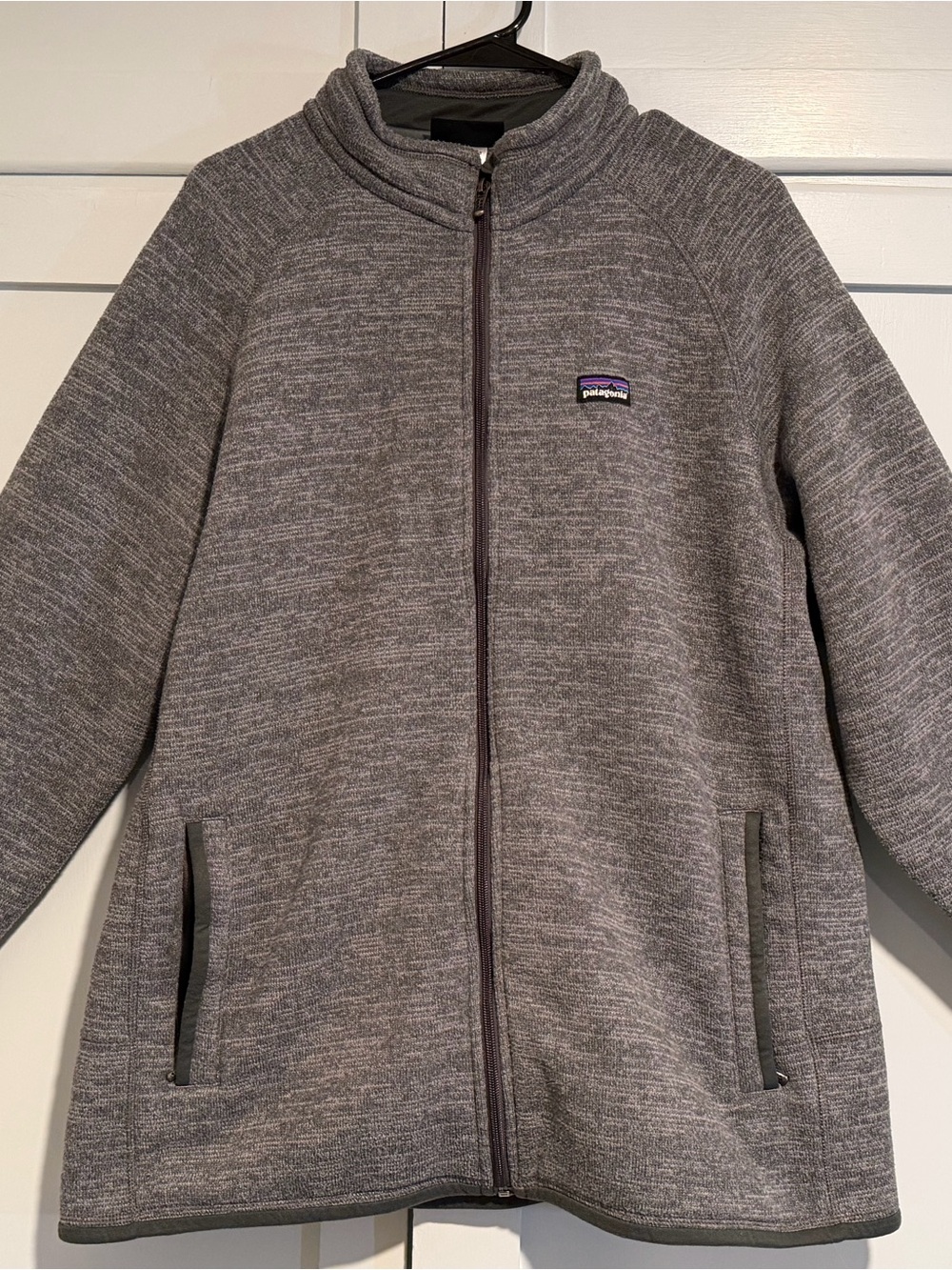 Patagonia Heather Gray Full-Zip Lightweight Jacket, Size XL